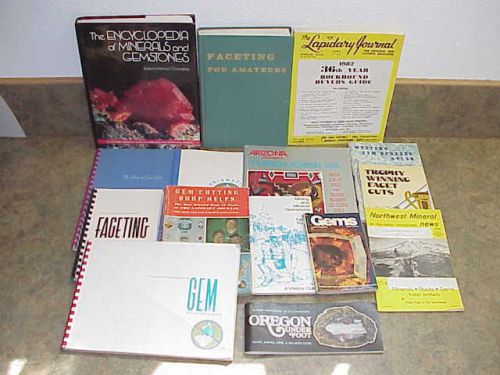 Lot of 14 VTG Gem Lapidary Facet Books Excellent Condition 1 is Signed.