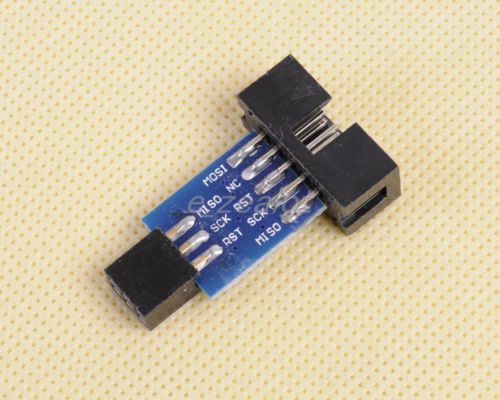 1pcs New 10 Pin to Standard 6 Pin Adapter Board For ATMEL AVRISP USBASP STK500