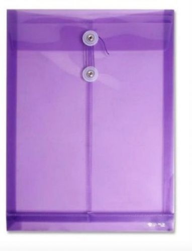 3 PURPLE POLY ENVELOPE LETTER SIZE 1-1/4&#034; EXPANSION STRING CLOSURE CRAFT HOBBY