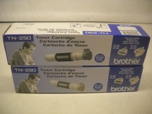 LOT OF 2 Brother TN-250 Toner Cartridge GENUINE NEW old stock