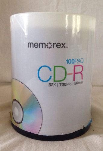 100 Pack  Memorex CD-R CDR 52X 700MB 80 Min