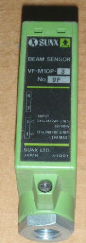 Lot (2) SUNX Beam Sensor VF-M10P-3 PHOTOEYE TRANSMITTER RECEIVER Signal VFM10P3