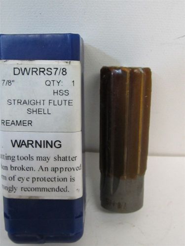 DeWitt Tool DWRRS7/8, 7/8&#034; x 2-1/2&#034;, HSS, Straight Flute Shell Reamer
