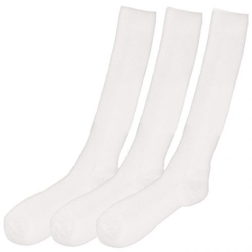 Medical/Nursing Long Nurse Compression Socks, White, 3 Count
