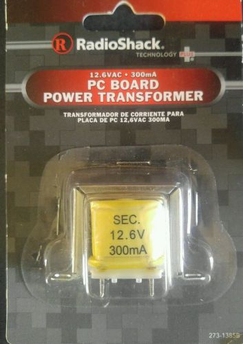12.6 VAC 300mA PC Board Power Transformer 120VAC Input RadioShack 273-1385B