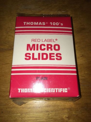 Thomas 2950WFC Red Label Microscope Slide, Frosted End, 0.96 to 1.06mm