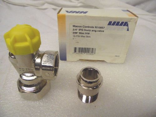 New macon controls n10857 horizontal angle valve 3/4&#034; radiator valve free s&amp;h for sale