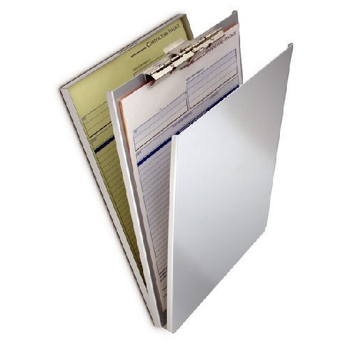 Saunders 10007 5.67&#034; x 9.5&#034; Aluminum Top Opening A-Holder Compartment Clipboard