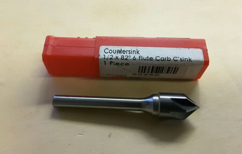 6-Flute Carbide Head Countersink  1/2&#034; X 82 Degree , 1/4&#034; Shank