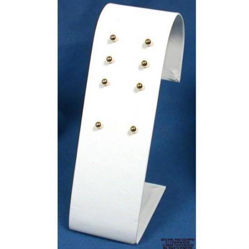 White faux leather earring display for sale