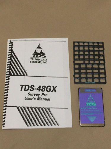 TDS Survey Pro Card w/ Manual Overlay for HP 48GX Calculator