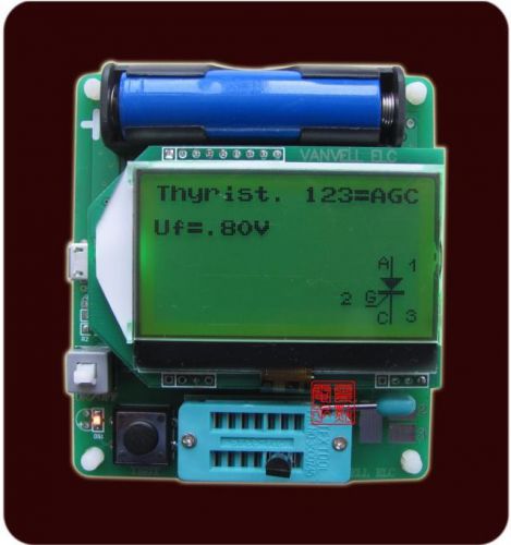 Mega328 Transistor Tester Diode Triode inductor Capacitance ESR Meter LCR LCD
