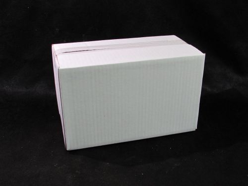 NEW 750ct WHITE PLAIN SINGLE WALL CARDBOARD 12-7/8&#034; X 6-5/8&#034; X 7-5/8&#034; BOX