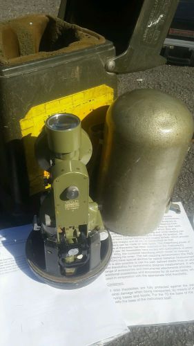 Wild Heerbrugg T-16 Theodolite W/ Bullet &amp; Plastic Transport Case Military 