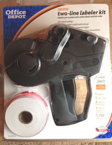 BRAND NEW!! Office Depot OD202 Pricemarker Kit Price Gun Tagger Labeler TWO-LINE