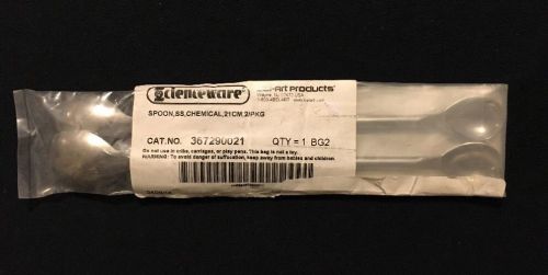 Lot of 2 scienceware 367290021 double ended chemical spoon, , 21cm new sealed for sale