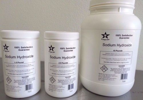 Sodium Hydroxide 98% Pure Microbeads 2.5 Lb Caustic Soda, Lye FCC/ Food Grade