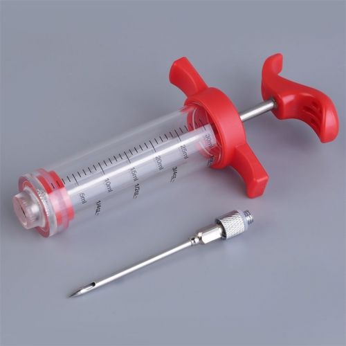 Professional BBQ Master Cook Meat Marinade Flavor Injector Syringe Needle GY