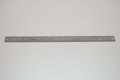 Mitutoyo Steel Ruler # 182-241,  18&#034; L 8ths, 16ths, 32nds, 64ths
