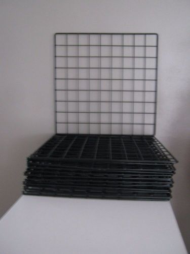Black 14&#034; x 14&#034; Grid Panel for Cubes Display Hanging Items Excellent Condition