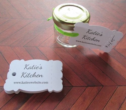 50 Personalized Tags, Custom Print Tags, Retail Tags, Swing Tags, Perforated