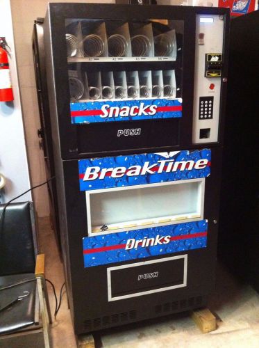 Two Combo Snack/Drink Vending Machines. GO127 and GO380, EVS#82/83 &amp; EVS56