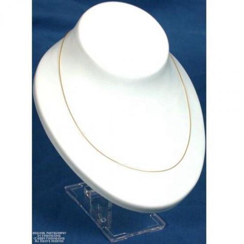 Adjustable White Plastic Necklace Bust Display