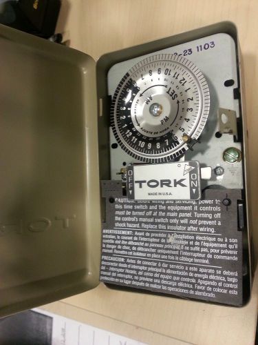 TORK 1103 mechanical Timer in enclosure, 120V, (Marked 02-23 1103 inside)