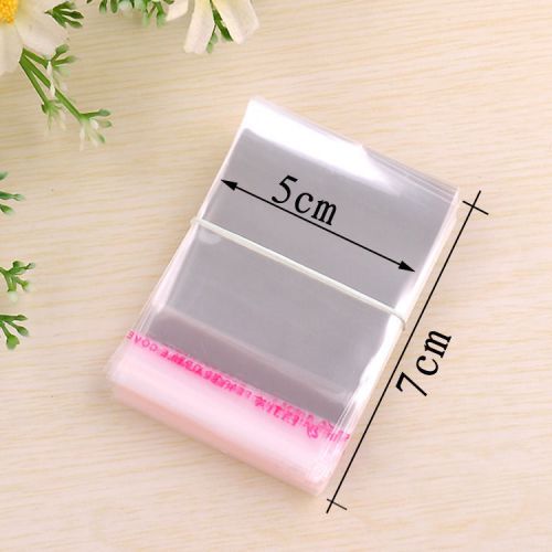 200pcs opp clear plastic bag Packaging Poly Self Adhesive jewelry bags 5x7cm