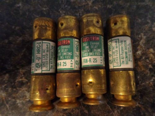 LOT OF 4 NEW OLD STOCK COOPER BUSSMANN FUSETRON FRN-R-25 25A Fuse