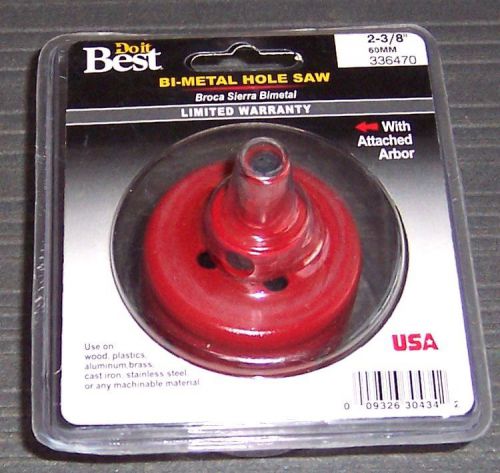 Do It Best 336470 2-3/8&#034; Self Arbored Hole Saw Manufactured By MK Morse USA