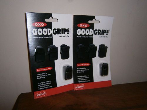 LOT OF 8 STAPLES OXO GOOD GRIPS SMALL CUBICLE CLIPS BLACK FASTENERS 36897