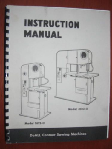 DoAll 1612 &amp; 3613 Instruction Manual