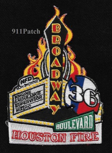 HOUSTON, TX - BROADWAY BOULEVARD ENGINE 36 HFD FIREFIGHTER Patch Fire Dept