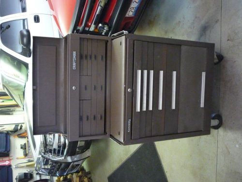 Kennedy Machinist Roller Cabinet 275B Made In USA Tool Cart 5 Drawer Brown