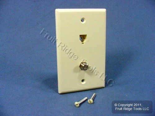 NEW 6 new Leviton 40259-A (Almond), 4 Pair with F Connector Standard Plates