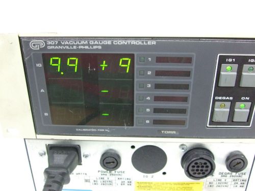 Granville phillips 307 vacuum gauge controller &amp; power supply degas 307005 for sale