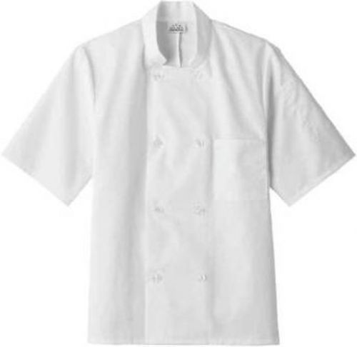 Five Star 8 Button Chefs Jacket - White - Short Sleeve - Medium