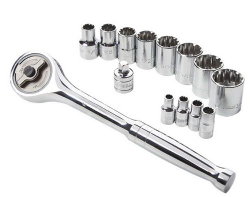 Kobalt standard sae metric kit mechanic&#039;s sockets and drive tools set 14 piece for sale