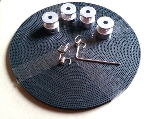 10 meters 3D Printer GT2 Timing Belt, 2mm Pitch, 6mm Width with 4 Pulleys
