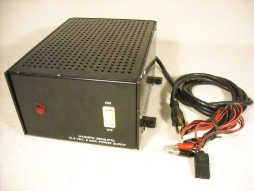 MAGNETIC REGULATED POWER SUPPLY 13.8VDC 8A MODEL  PS1001MR, TESTED