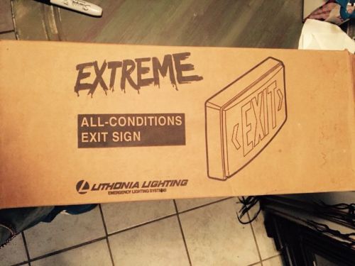 Lithonia lighting extreme all conditions exit sign lv s w 1 r 120/277 for sale
