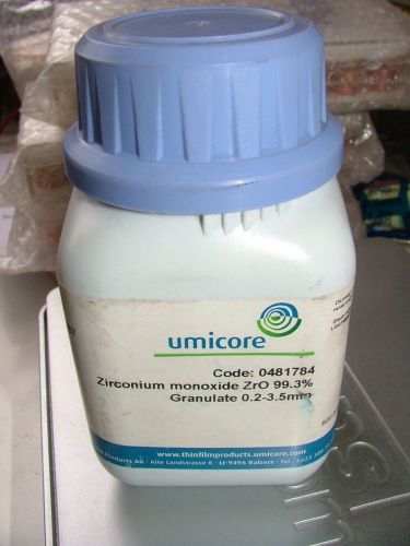PVD Thin Film Umicore Zirconium Monoxide ZrO Optical Coating Granules 500 grams