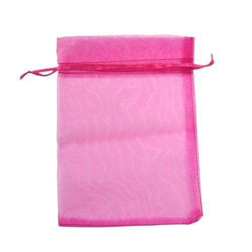 Bluecell Pack of 30pcs 9 x 6.6&#034; Hot Pink Gift Bags Organza Drawstring Pouch Wrap