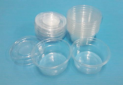 Clear Plastic Sauce Cups With Lids 2 oz. 50