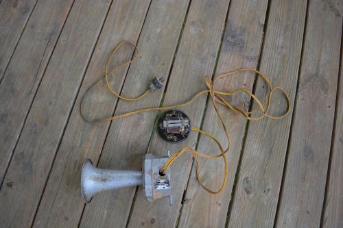 Vintage benjamin electric 115 volt signal horn and switch~coal mine horn~works!! for sale