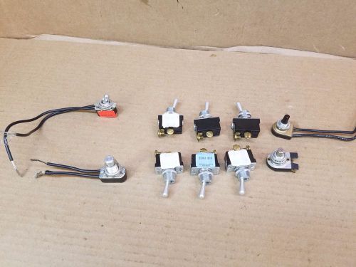 Lot of 10 Assorted Electric Toggle Switches 10 / 20 A 125-250 VAC