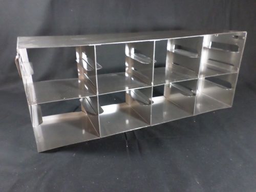 Laboratory Stainless Steel 16-Position 2” Box Side Access Upright Freezer Rack