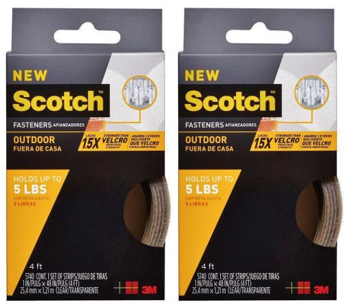 SCOTCH 1 in. x 4 ft. Black Outdoor Fasteners LOT OF 2 BOXES - Holds Up To 5lbs!
