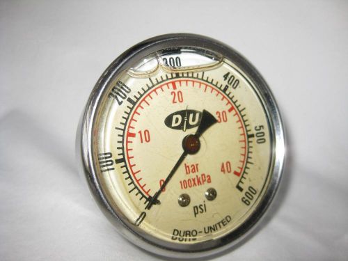 Du duro united liquid filled pressure gauge 0-600 psi bar 100xkpa for sale
